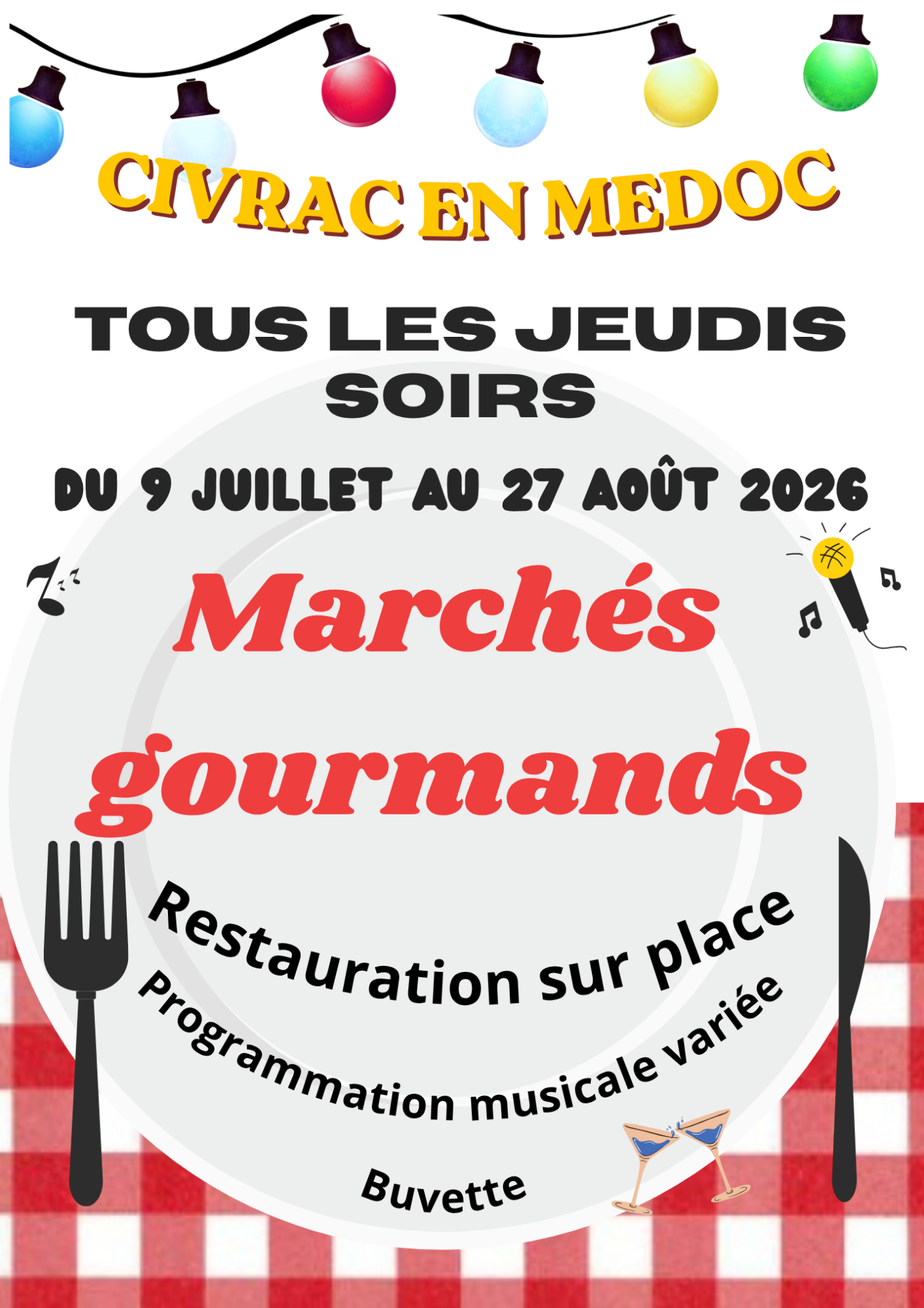Marché nocturne et gourmand à Civrac-en-Médoc  Civrac-en-Médoc