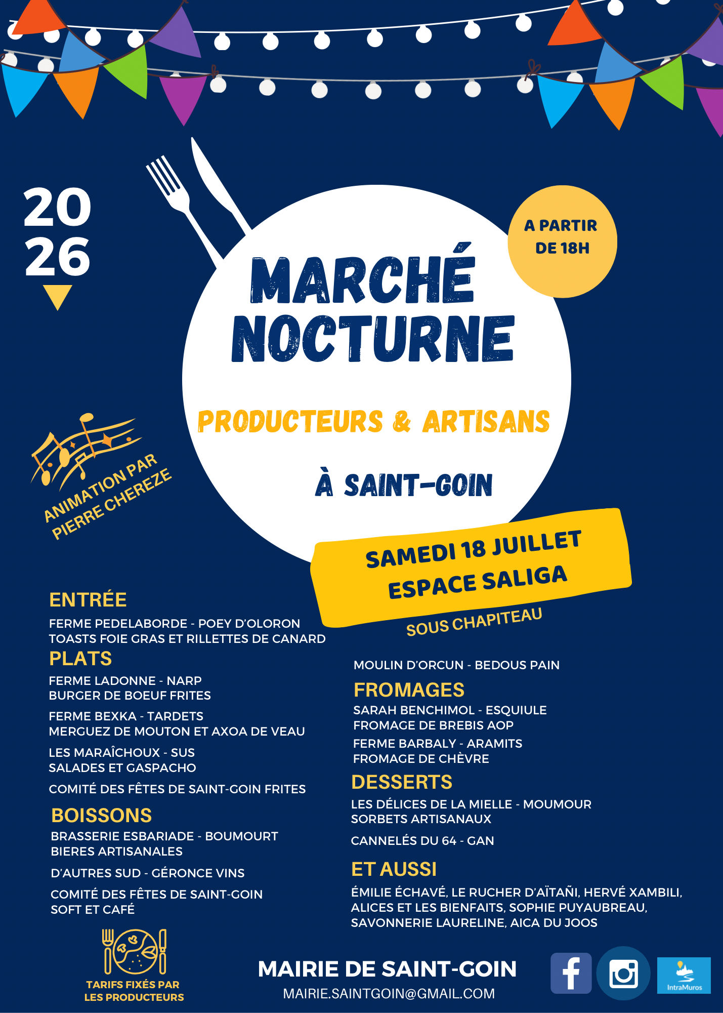 Marché nocturne Saint Goin Avenue du Saliga Saint-Goin 2026-07-18