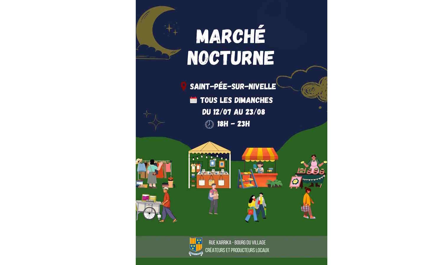 Marché nocturne Rue Karrika Saint-Pée-sur-Nivelle