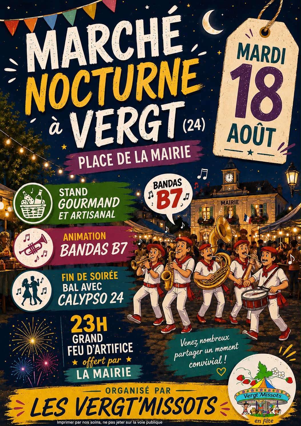 Marché Nocturne Vergt Place jean jaurès Vergt 2026-08-18
