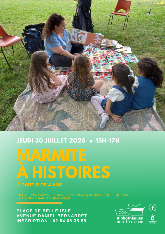 Marmite à histoires à la plage  Châteauroux