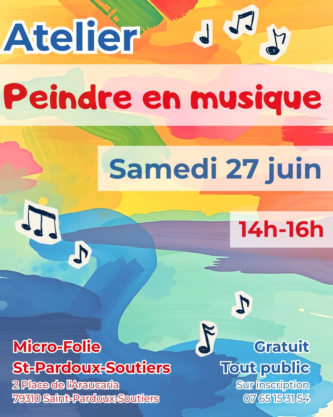 Micro-Folie Peindre en musique 2 place de l'Araucaria Saint-Pardoux-Soutiers 2026-06-27