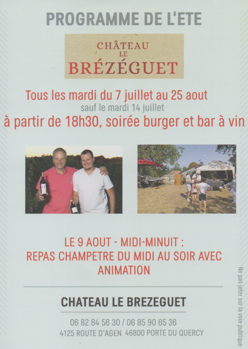 Midi-minuit au Château le Brézéguet 4125 route d'Agen Porte-du-Quercy 2026-08-09