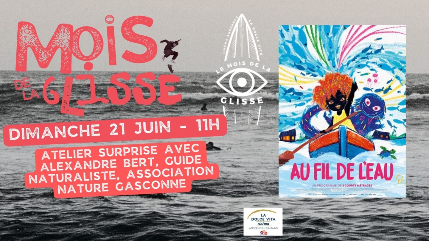 Mois de la Glisse Projection du programme de courts métrages d'animation Au fil de l'eau 32 Avenue de Bordeaux Andernos-les-Bains 2026-06-21