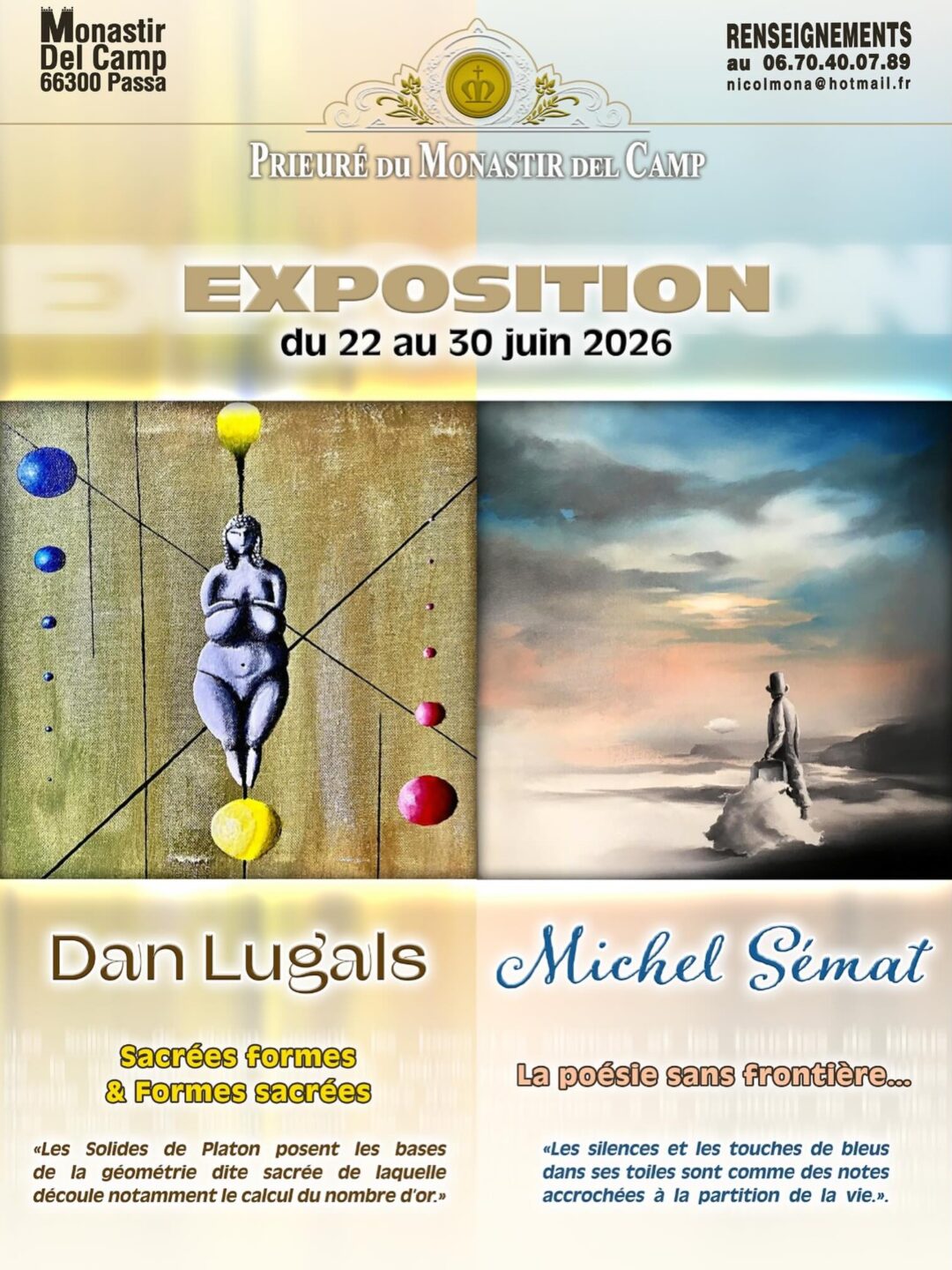 MONASTIR DEL CAMP EXPOSITION DAN LUGALS ET MICHEL SÉMAT  Passa