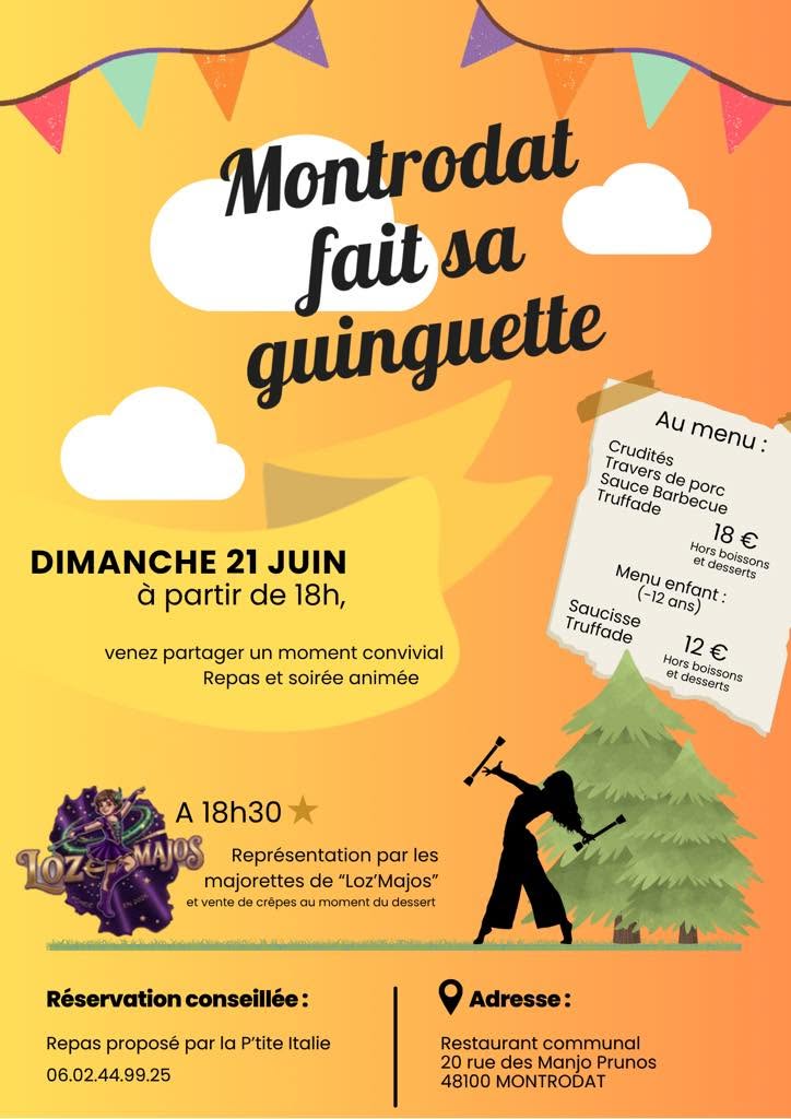 MONTRODAT FAIT SA GUINGUETTE Restaurant communal Montrodat