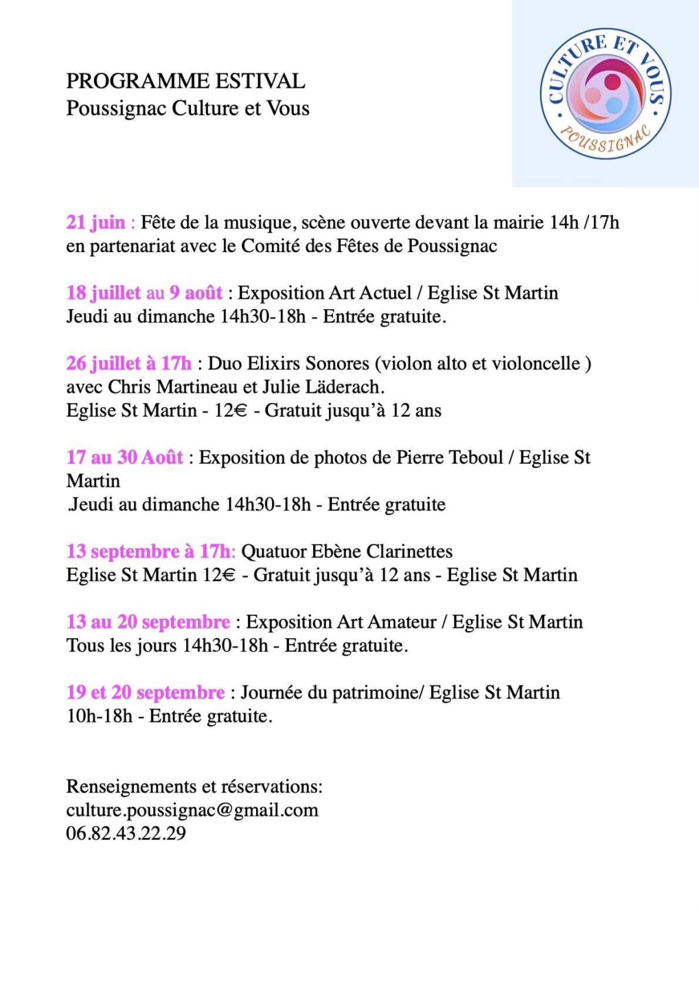 Musique classique Poussignac