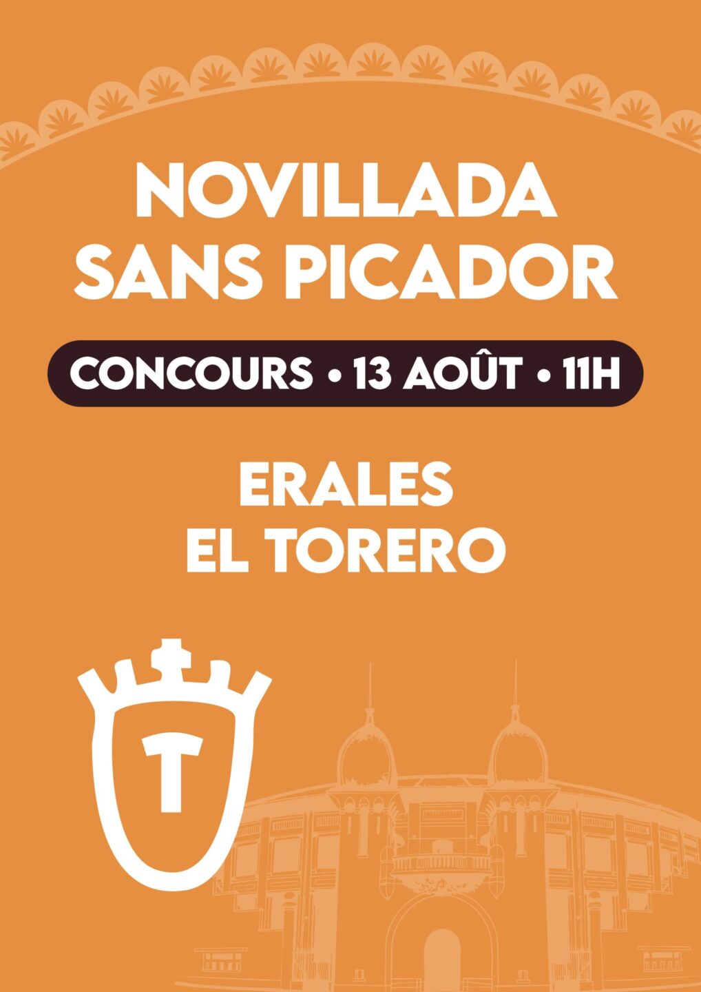 Novillada sans picador Arènes Dax 2026-08-14
