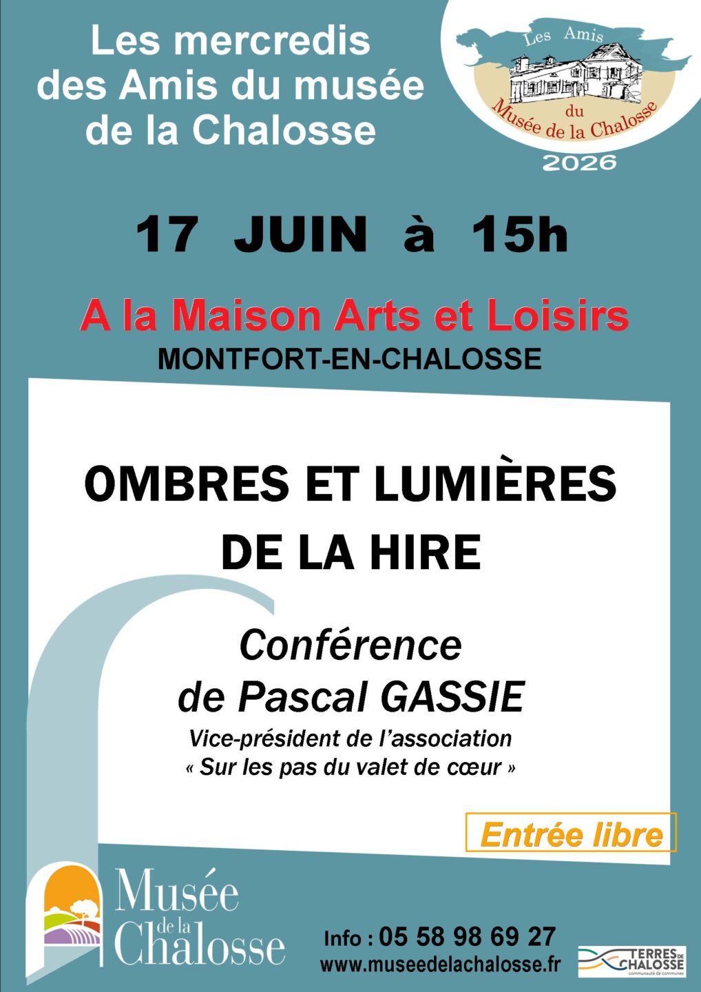 OMBRES ET LUMIERES DE LA HIRE conférence de Pascal Gassie place du Foirail Montfort-en-Chalosse