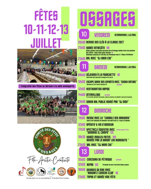 Ossages en fêtes  Ossages