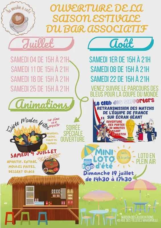 Ouverture de la saison estivale du bar associatif de Maranville  Maranville