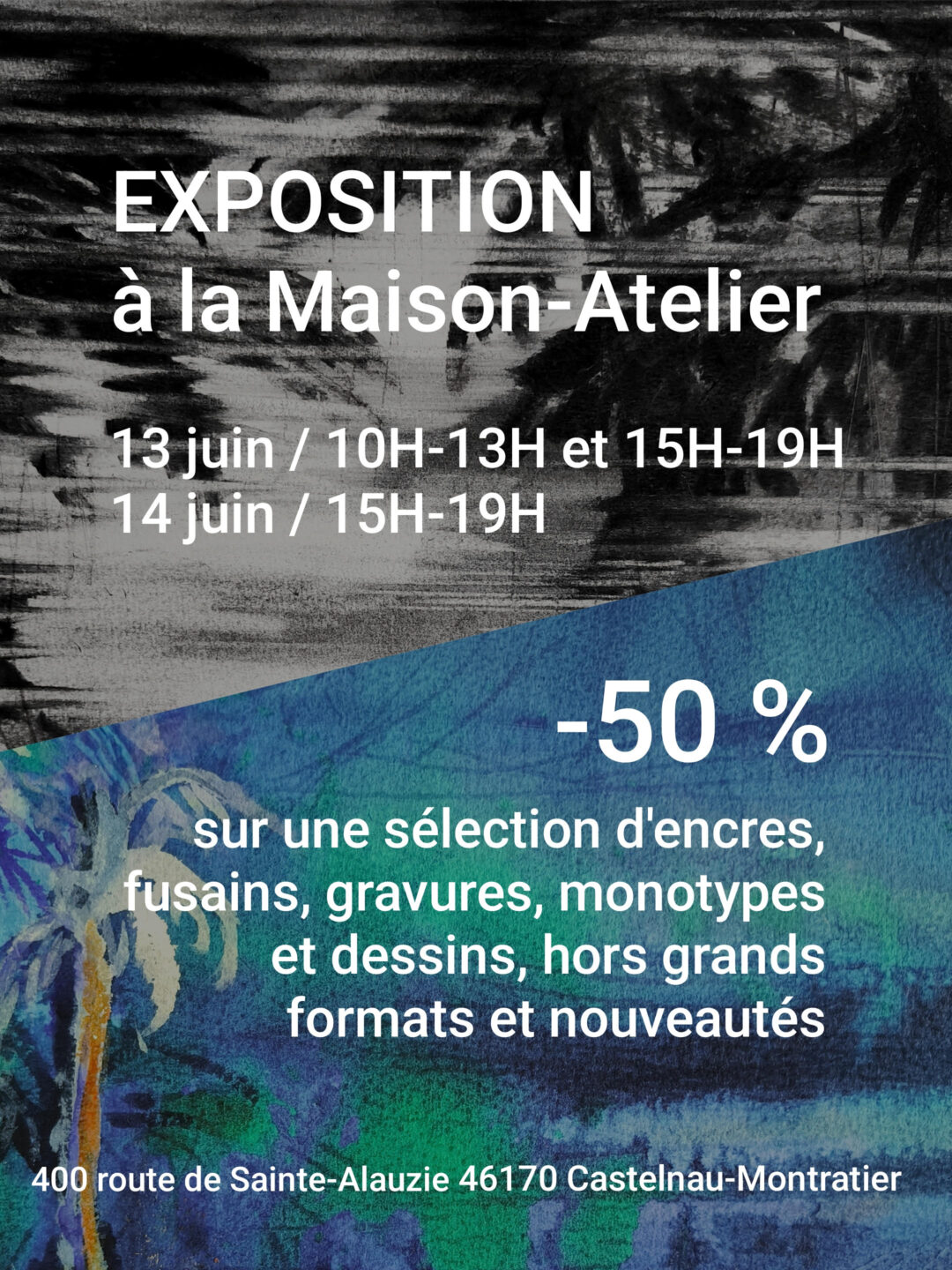 Ouverture de l&rsquo;atelier de Karine Veyres Le bourg Sainte Alauzie Castelnau Montratier-Sainte Alauzie
