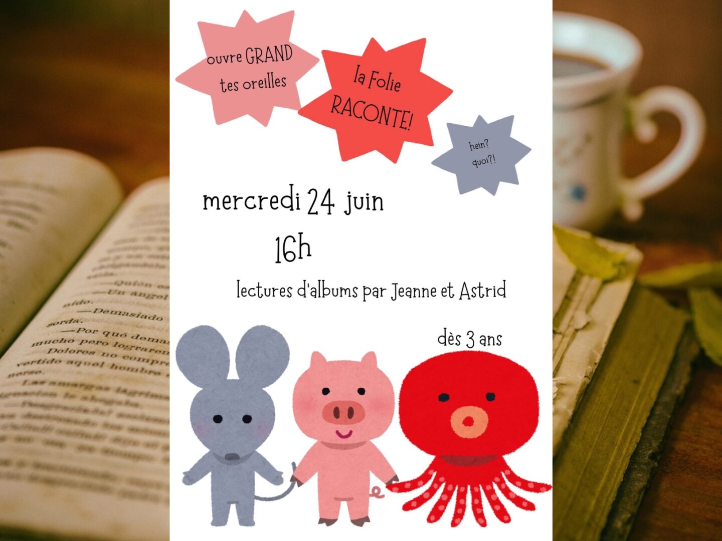 Ouvre GRAND tes oreilles: La Folie raconte! Librairie la folie en tête La Réole