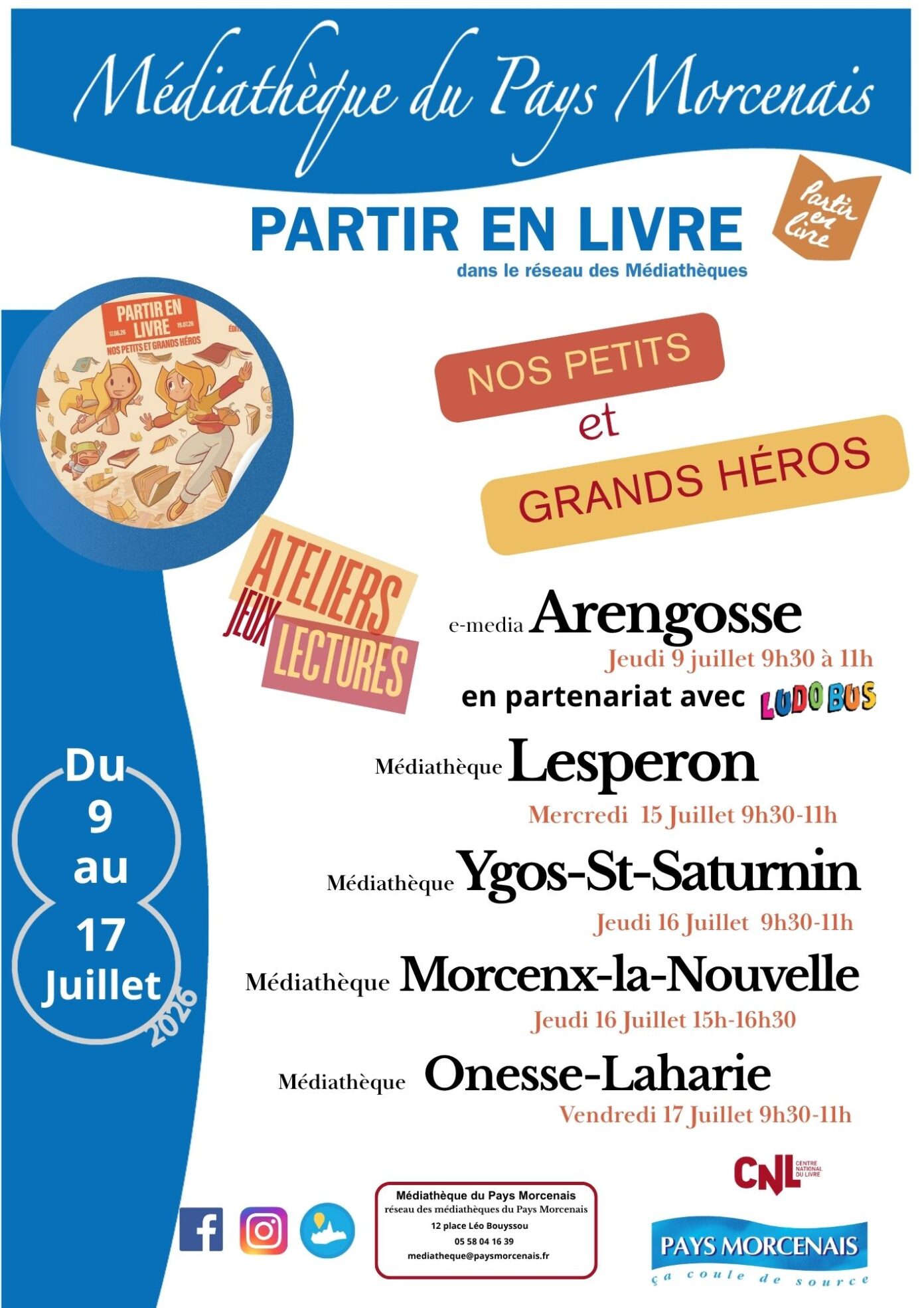 Partir en livre Ludobus Médiathèque  Arengosse