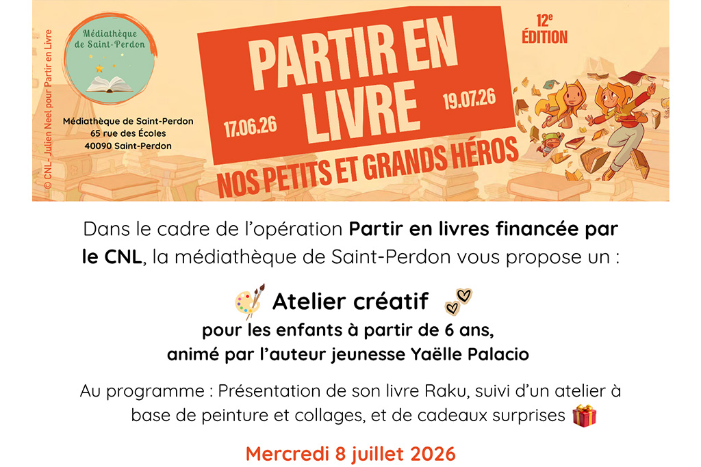 Partir en livre Médiathèque Saint-Perdon
