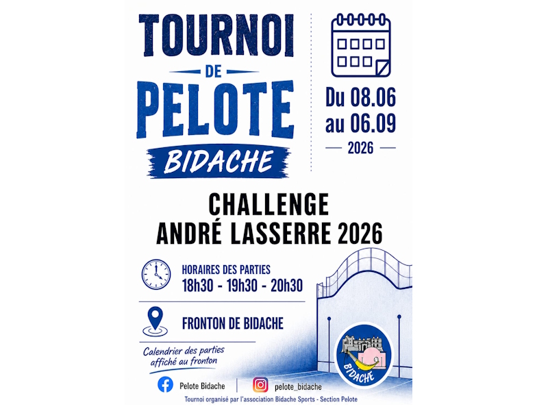 Pelote basque tournoi de pelote Bidache