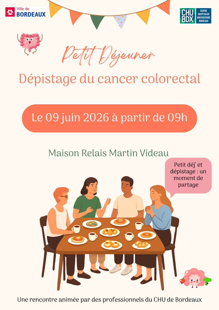 Petit déjeuner équilibré - Dépistage du cancer colorectal Maison Relais Martin Videau - CCAS Bordeaux