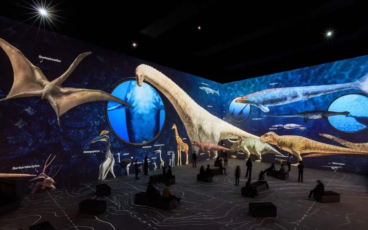 Planète Préhistorique : Dinosaures – L&rsquo;Expérience immersive L&rsquo;Atelier des Lumières Paris