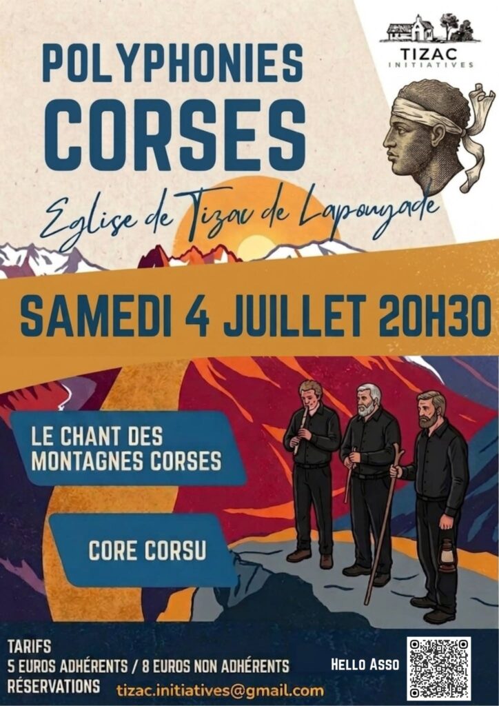 Polyphonies Corses Eglise de Tizac-de-Lapouyade Tizac-de-Lapouyade
