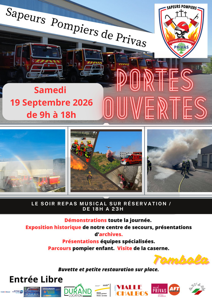 porte ouverte caserne des Sapeurs-Pompiers de Privas Amicale Pompiers de Privas Privas