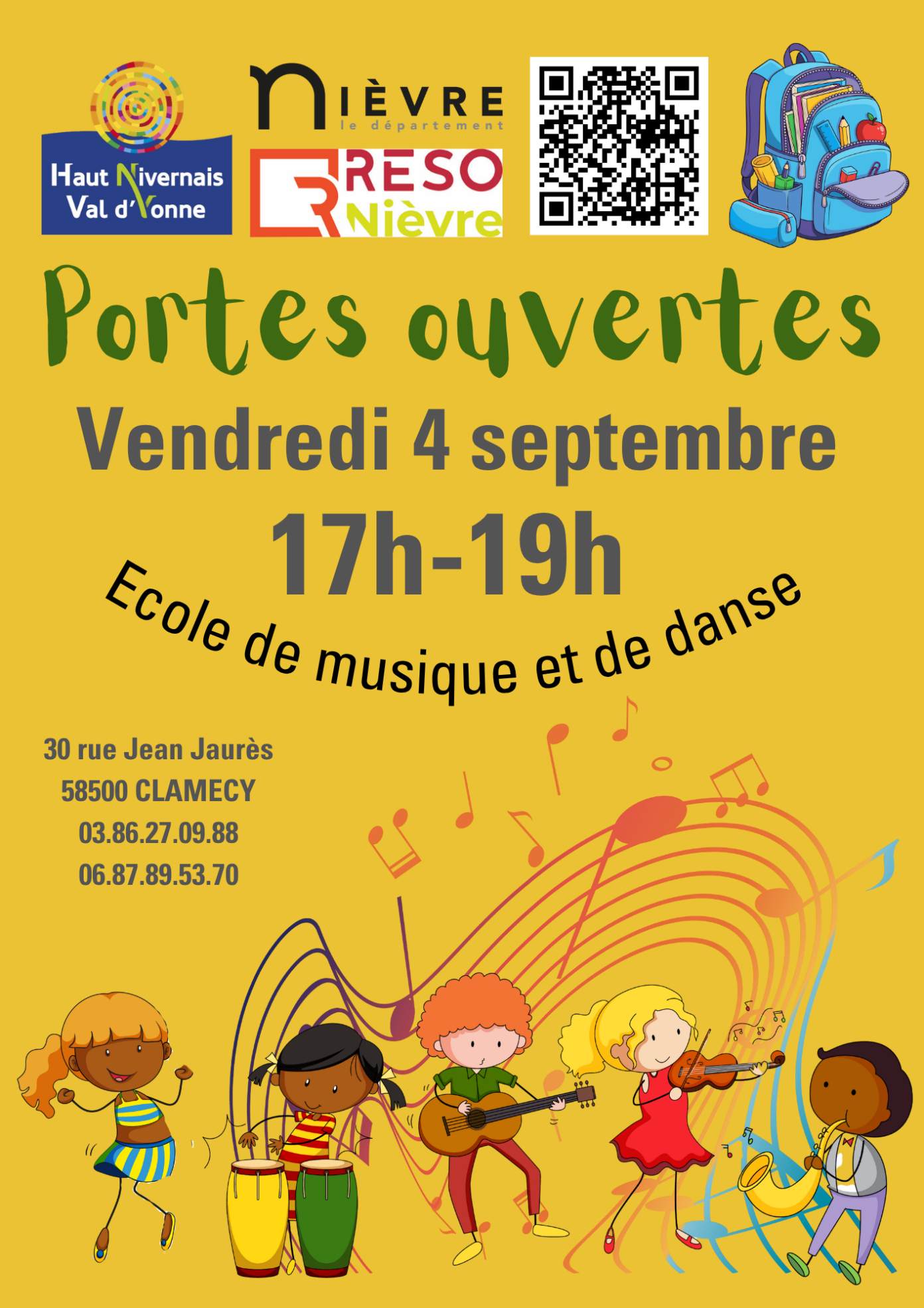 Portes ouvertes à l&rsquo;école de musique et de danse de Clamecy Ecole de musique Clamecy