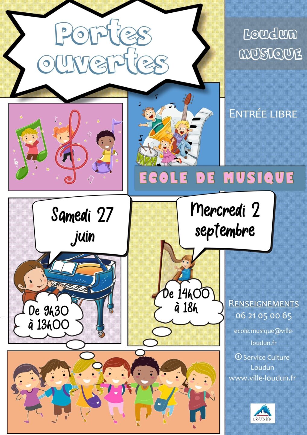 Portes Ouvertes à l’École de Musique Municipale de Loudun Rue Housse-Galant Loudun