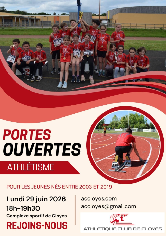 Portes ouvertes de l&rsquo;école d&rsquo;Athlétisme de Cloyes  Cloyes-les-Trois-Rivières