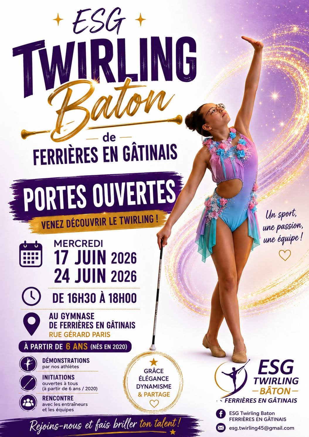 Portes ouvertes ESG Twirling Bâton Ferrières-en-Gâtinais