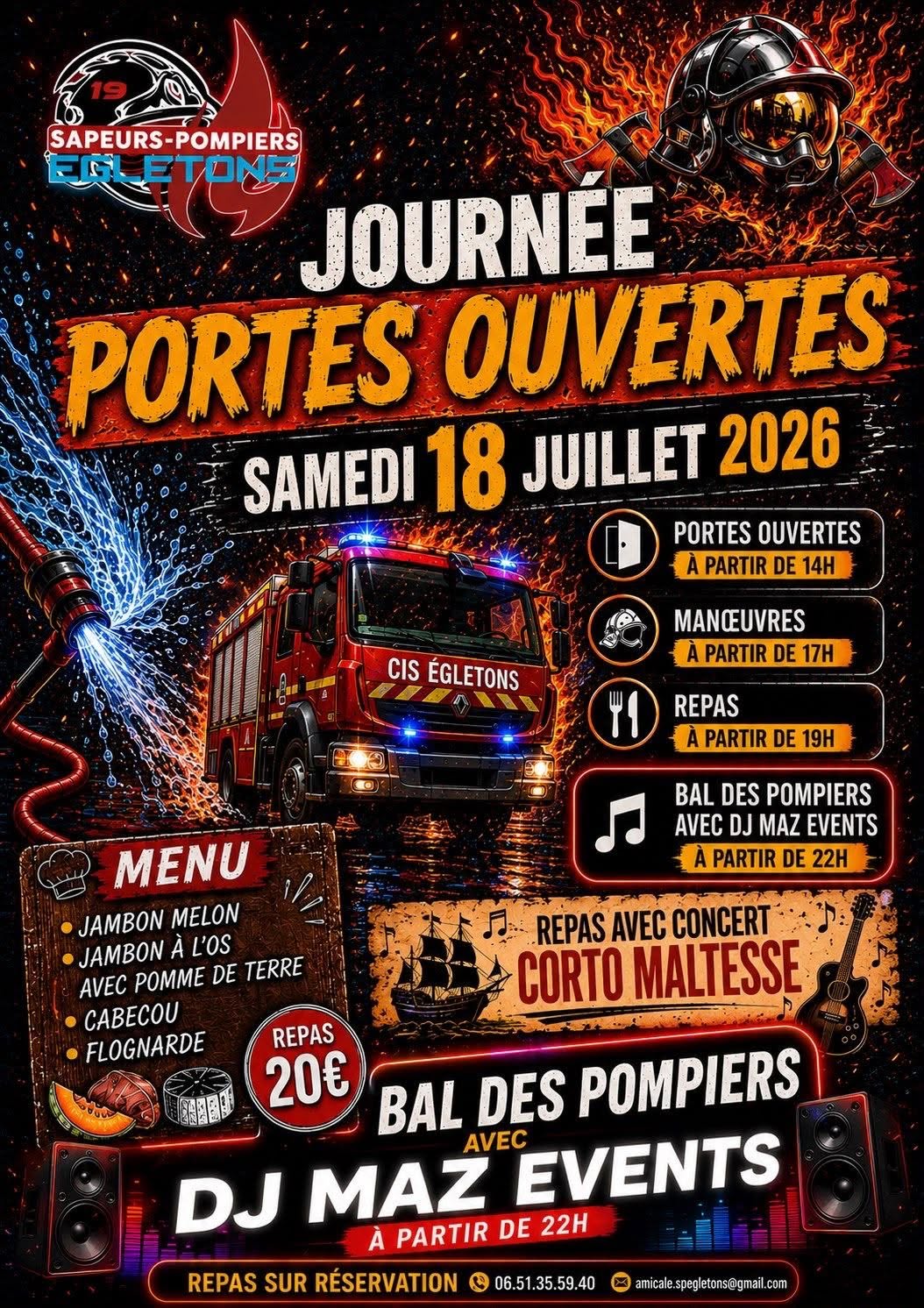 Portes ouvertes et bal des pompiers  Égletons