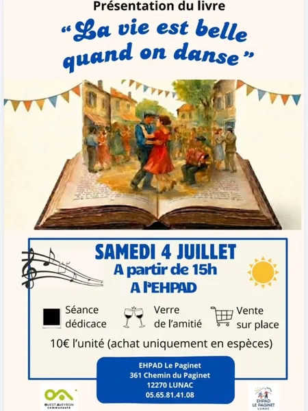 Présentation du livre La vie est belle quand on danse  Lunac