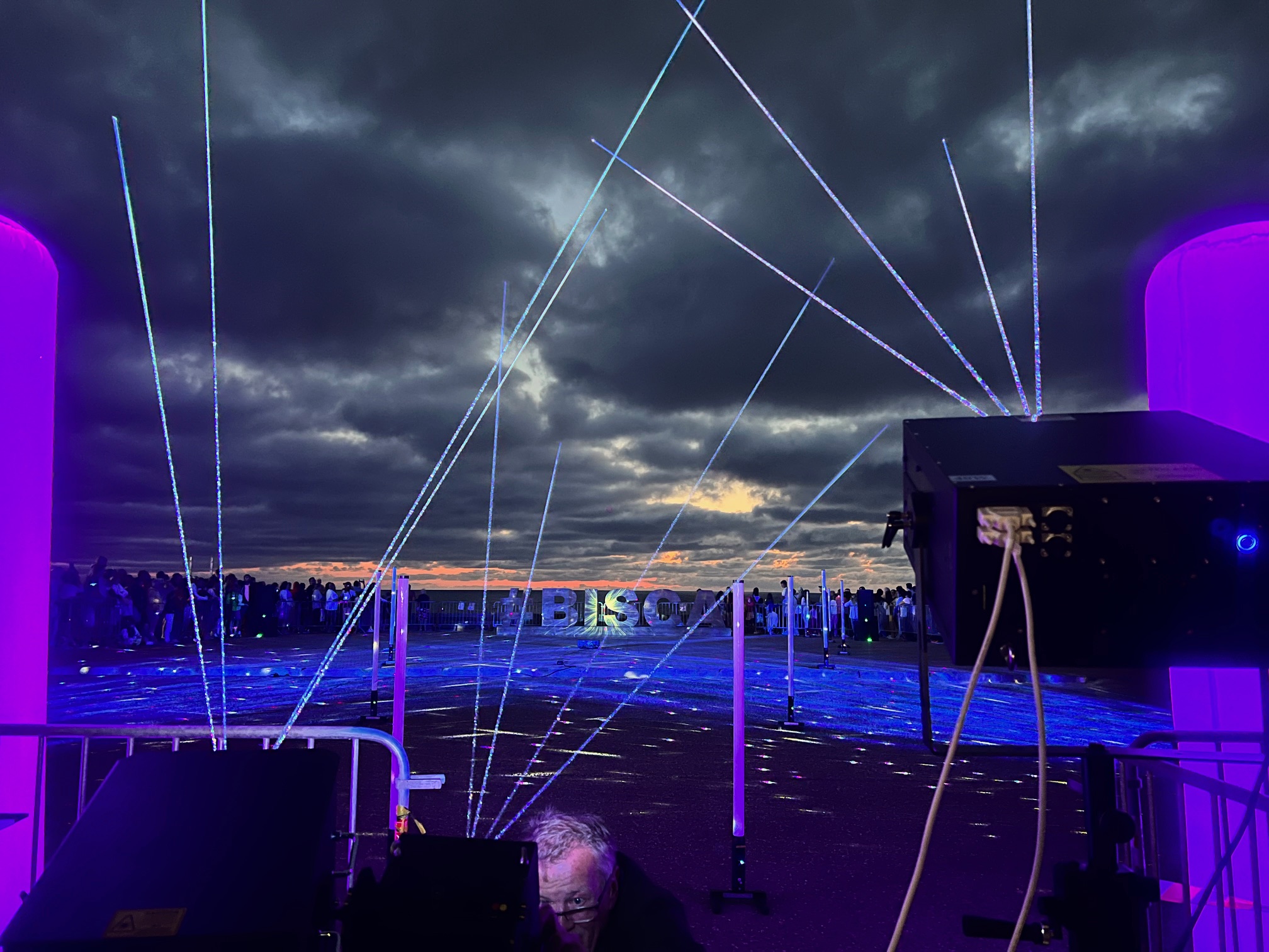 Projection son et lumière Aurora Boulevard des sables Biscarrosse 2026-07-25