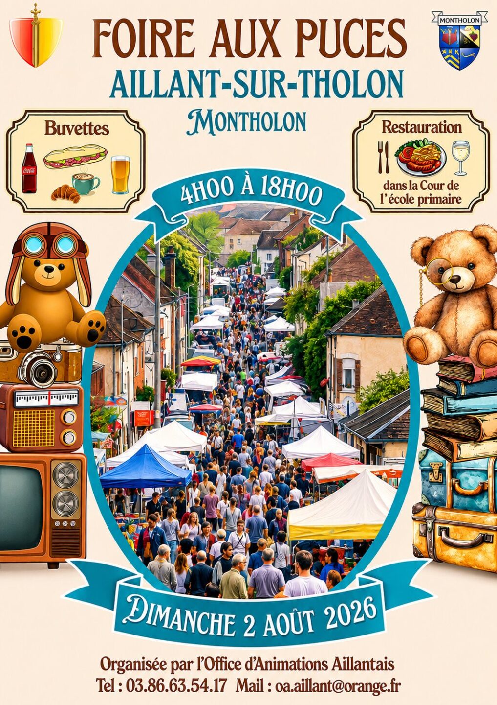 FOIRE AUX PUCES AILLANT SUR THOLON