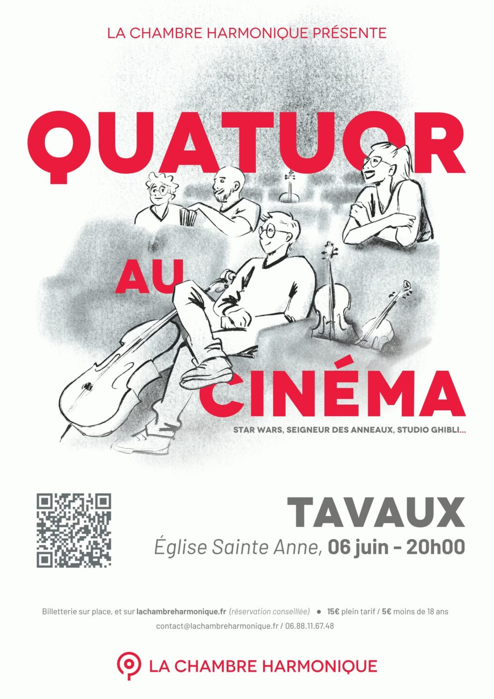 Quatuor au Cinéma Eglise Sainte Anne Tavaux Tavaux