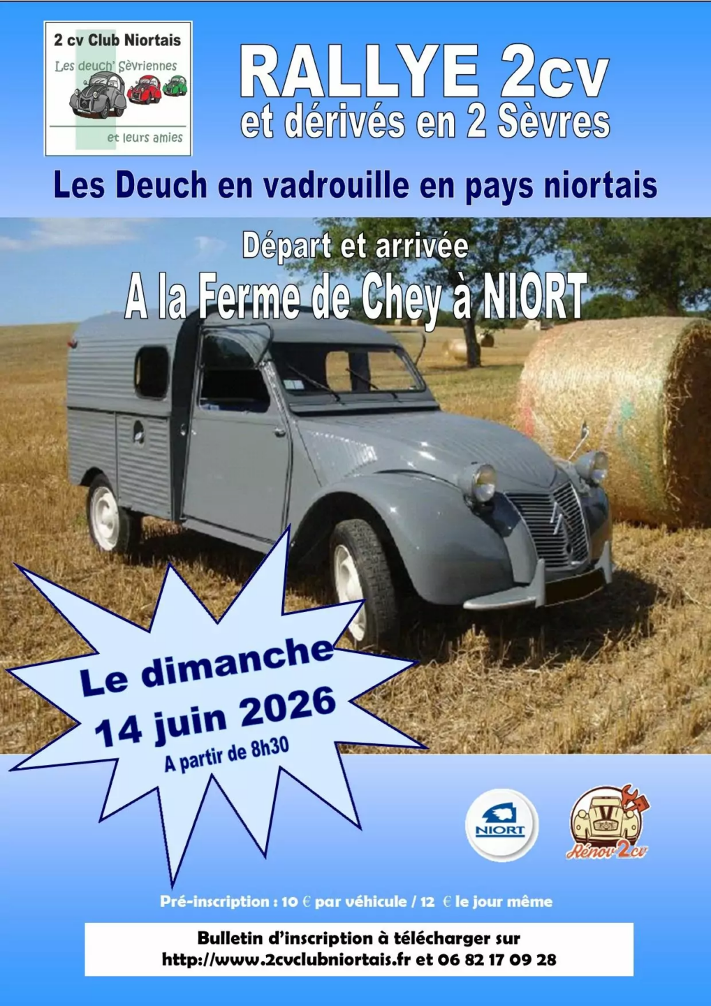 Rallye du 2cv Club Niortais à La Ferme de Chey à Niort Niort