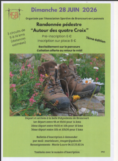 Rando des 4 Croix  Brancourt-en-Laonnois 2026-06-28