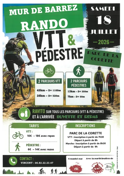 Rando VTT et pédestre  Mur-de-Barrez