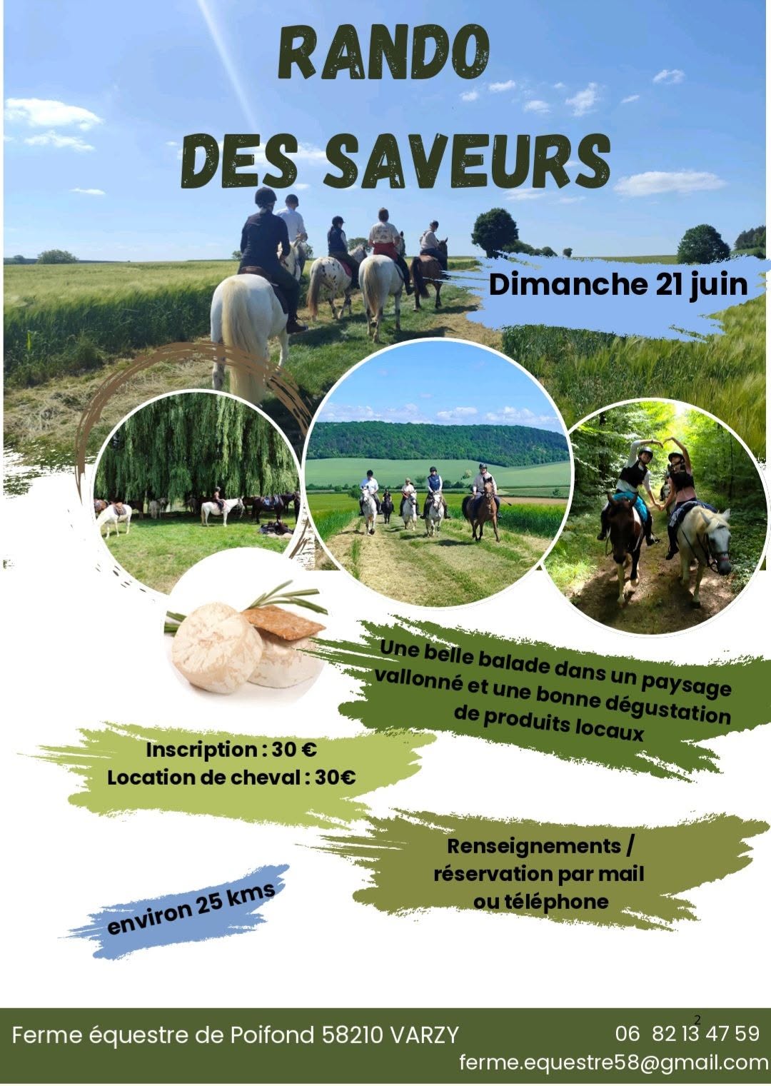 Randonnée des saveurs Ferme équestre de Poifond Varzy