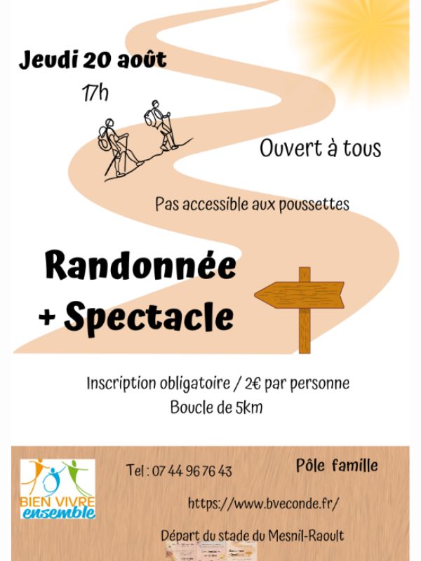 Randonnée et spectacle 14 A Rue des Écoles Condé-sur-Vire 2026-08-20