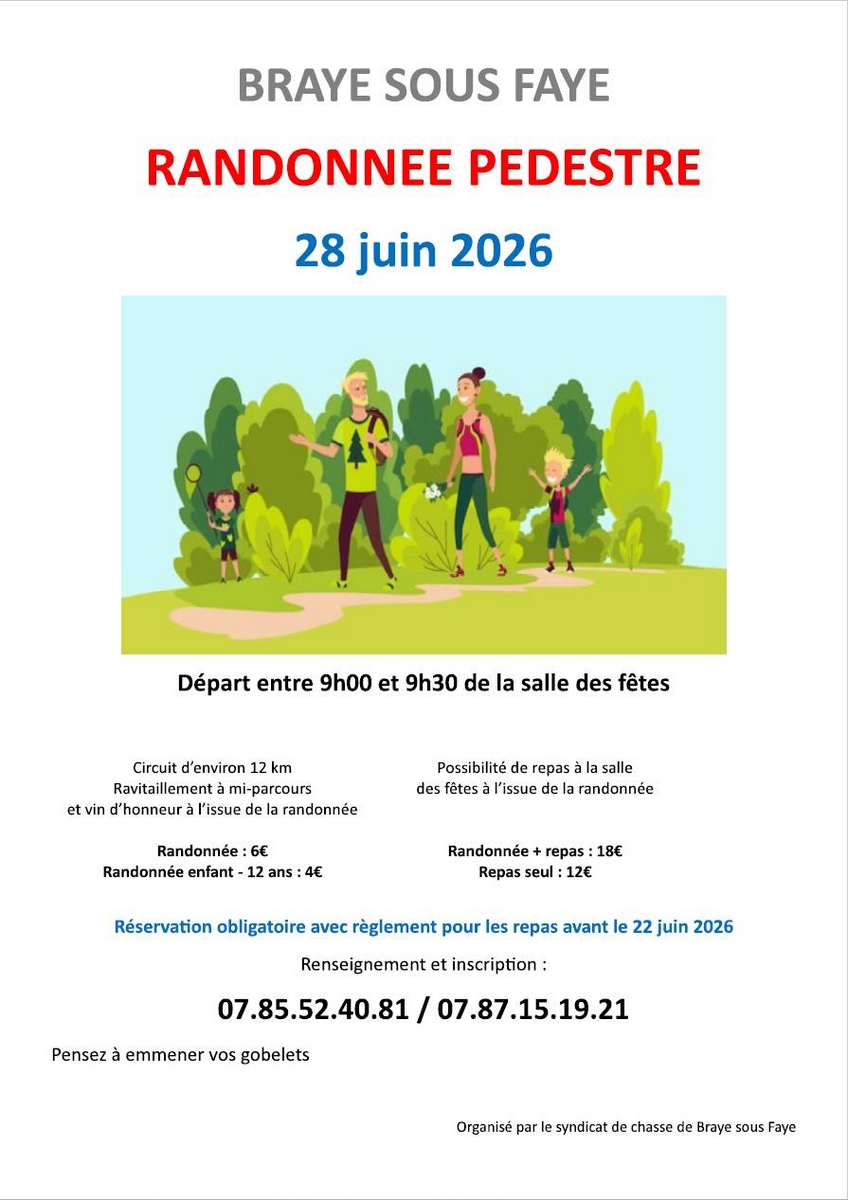 Randonnée pédestre Braye-sous-Faye