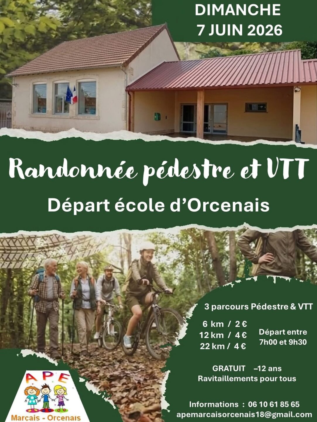 Randonnée pédestre et VTT  Orcenais
