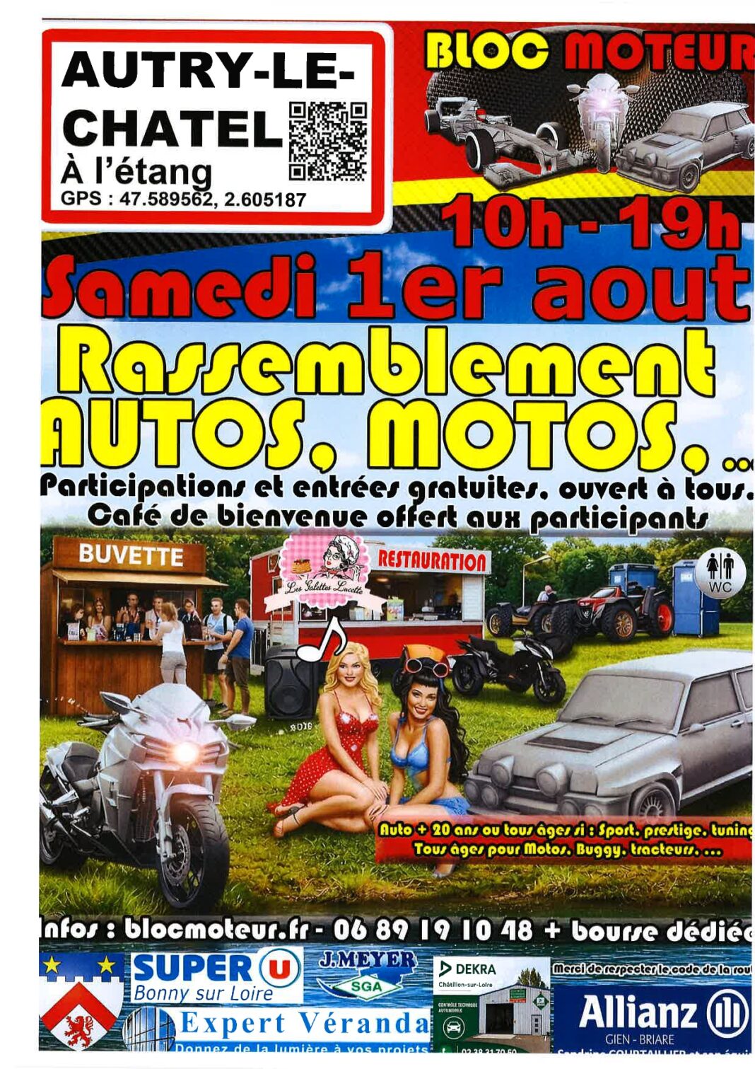 Rassemblement autos/motos  Autry-le-Châtel