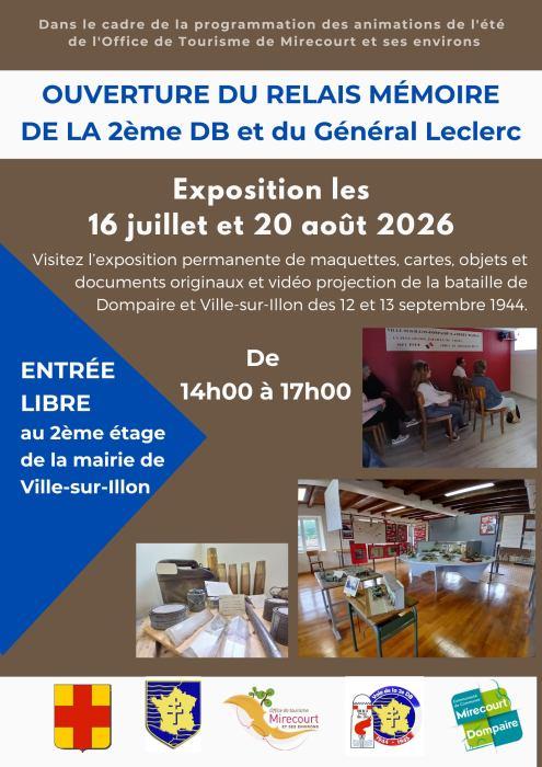 Relais Mémoire de la 2ème DB et du Général Leclerc 2ème étage de la mairie Ville-sur-Illon