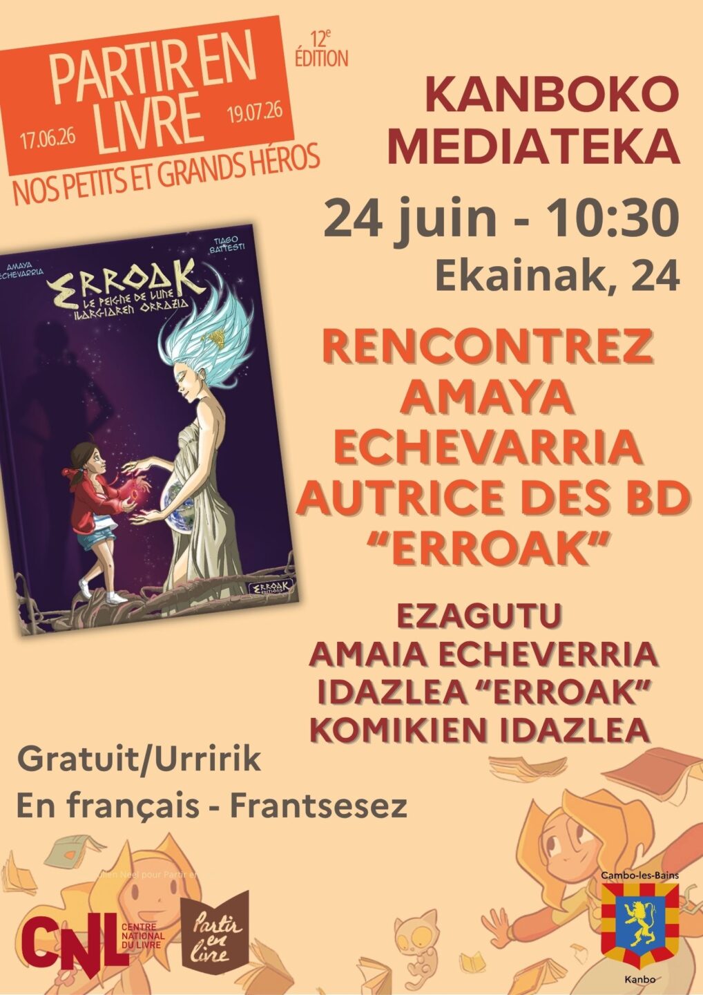 Rencontre avec Amaia Echeverria autrice des BD Erroak Médiathèque de Cambo-les-Bains Cambo-les-Bains