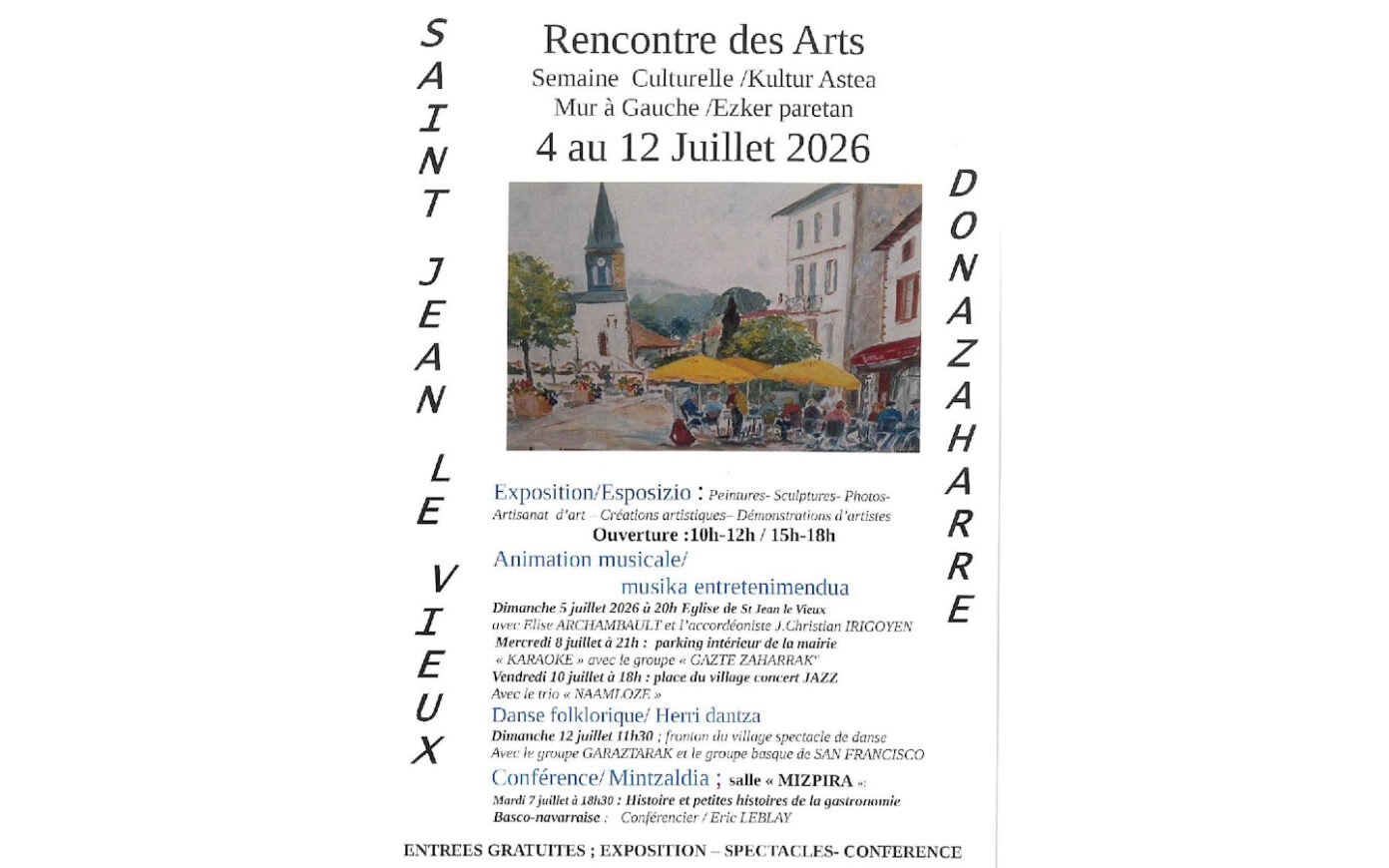 Rencontre des Arts semaine culturelle-kultur astea  Saint-Jean-le-Vieux