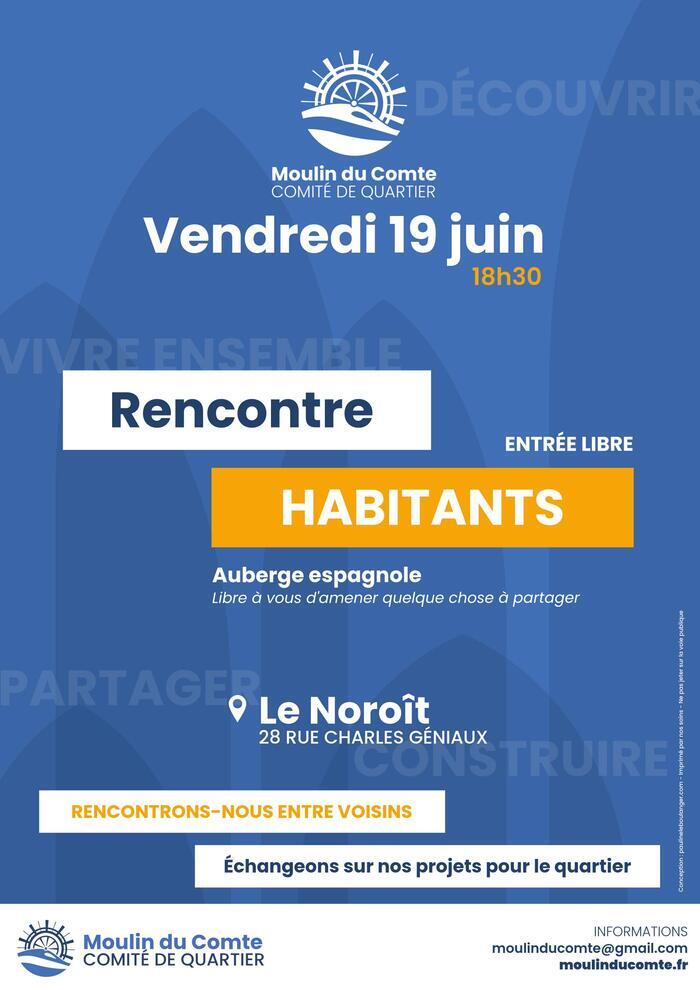 Rencontre habitants – Comité de quartier du Moulin du Comte Le Noroît Rennes