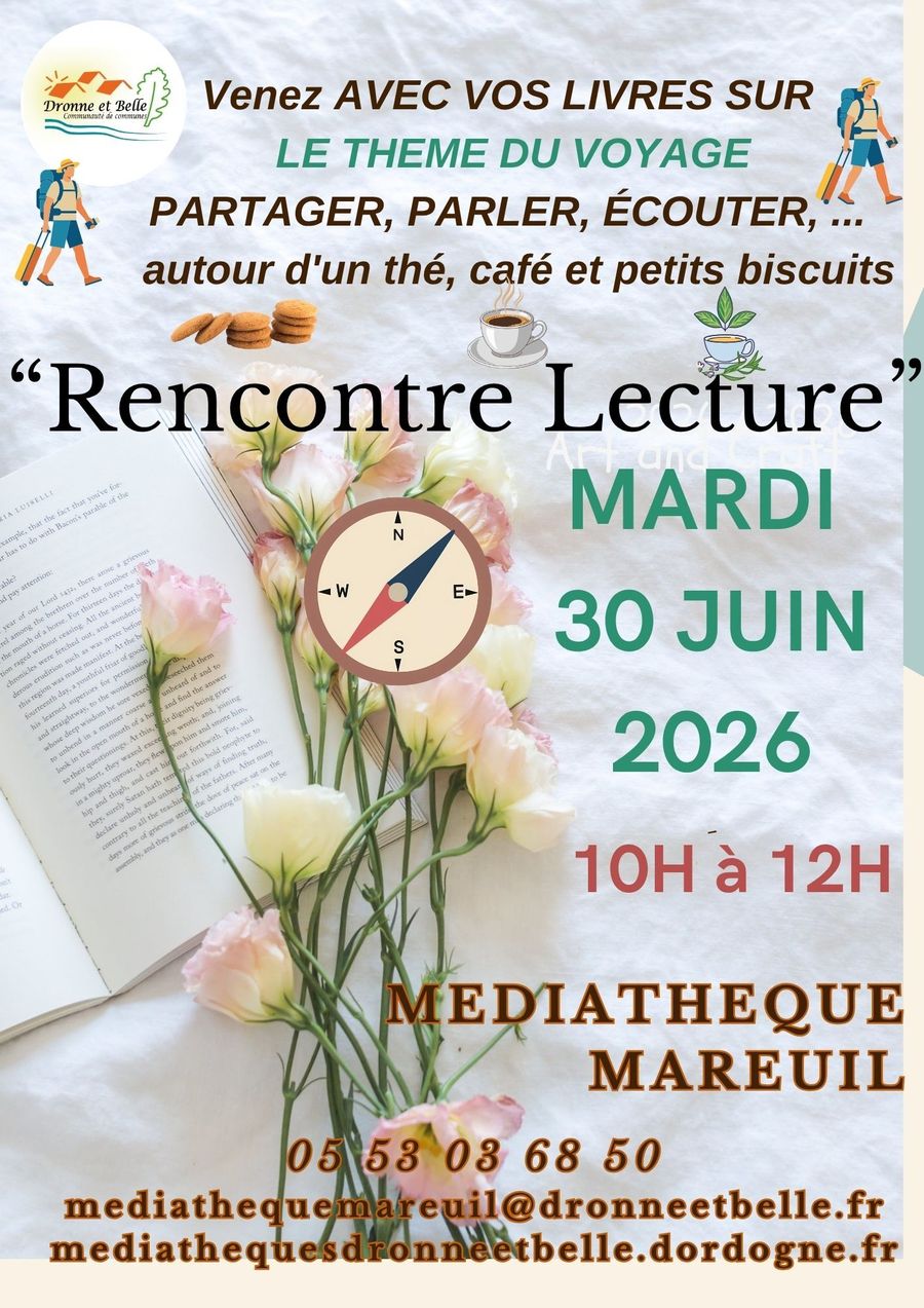 Rencontre lecture Médiathèque Mareuil en Périgord