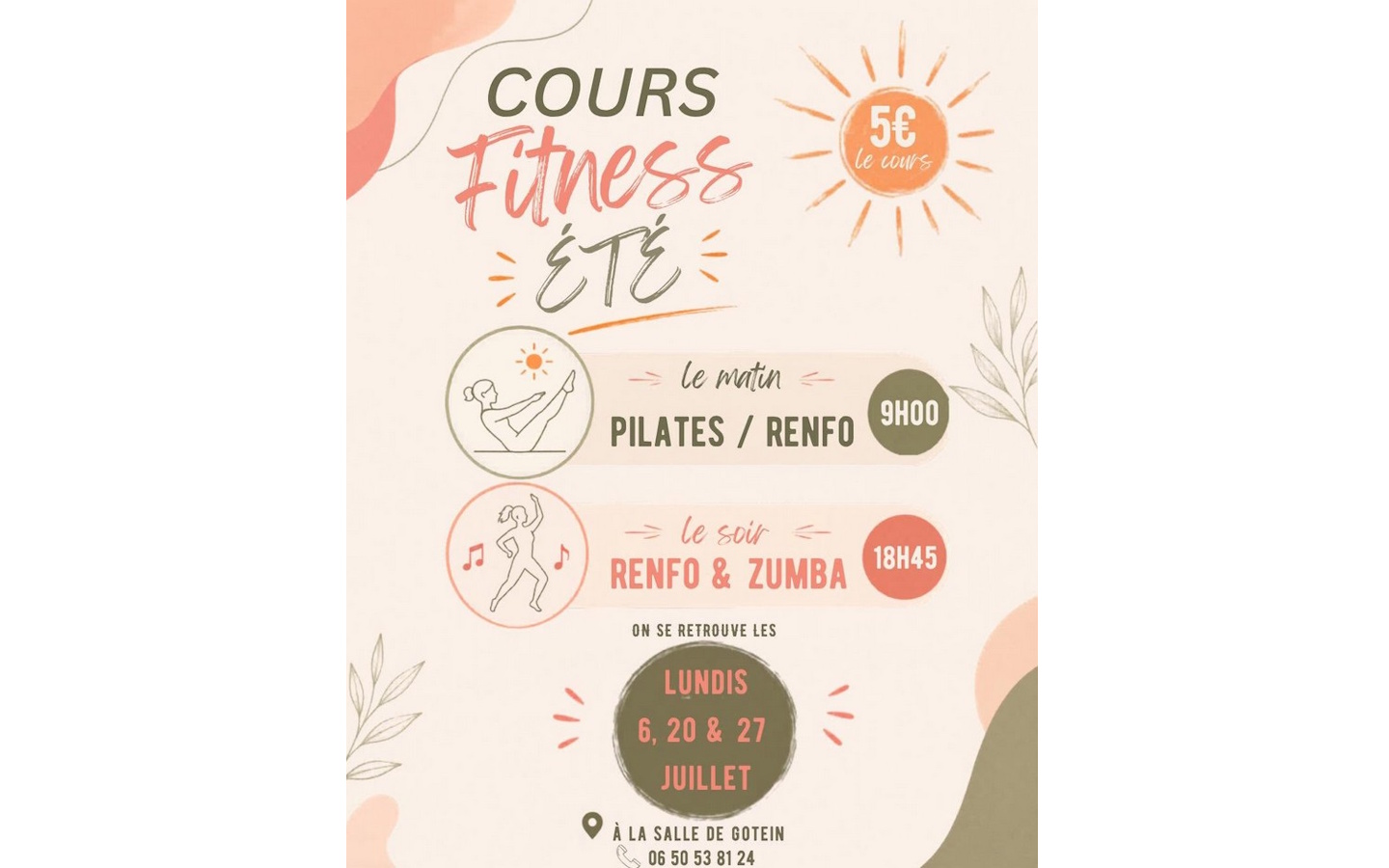 Renforcement musculaire et zumba Gotein-Libarrenx