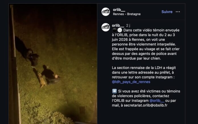 rennes chien violence menotte rennes chien violence menotte