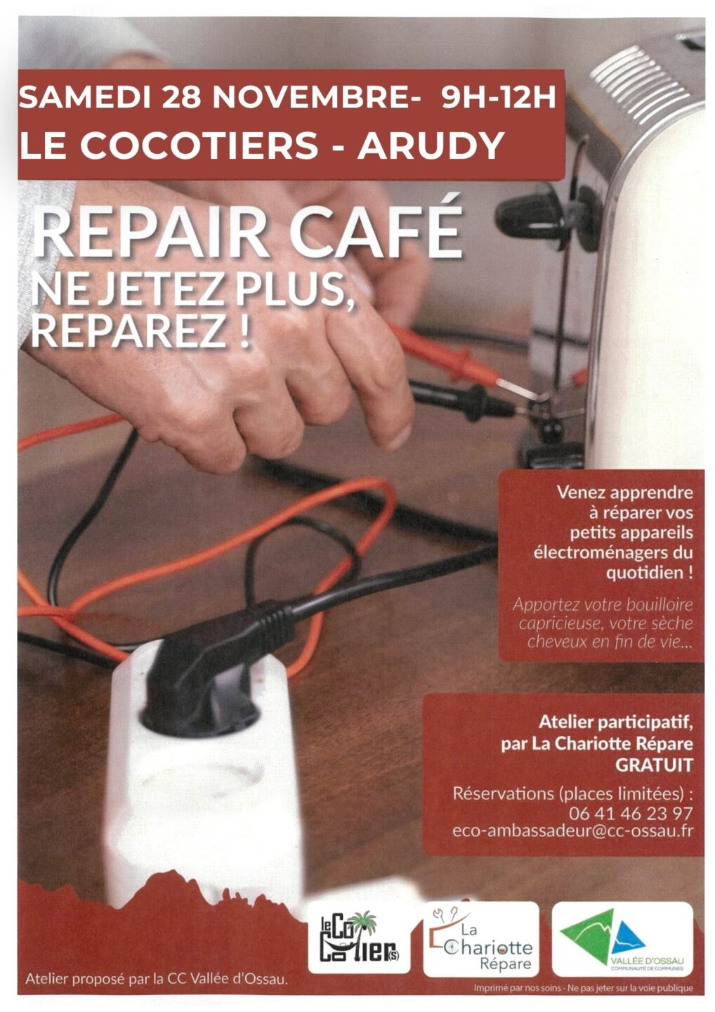 Repair Café Ossau durable 6 Rue d'Arros Arudy 2026-11-28