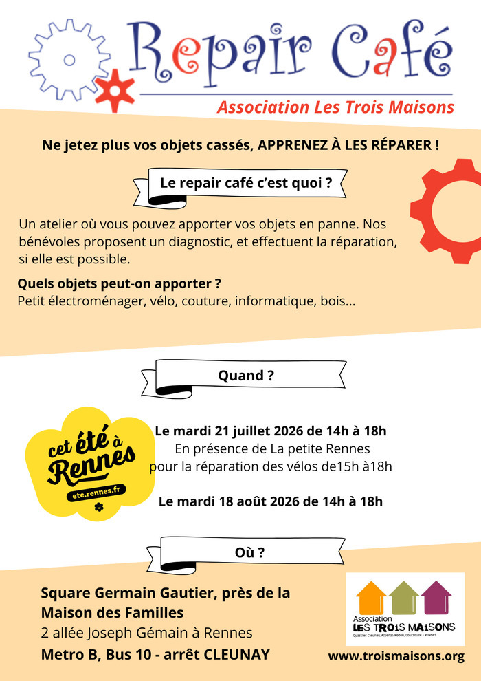Repair café Square Germain Gautier Rennes